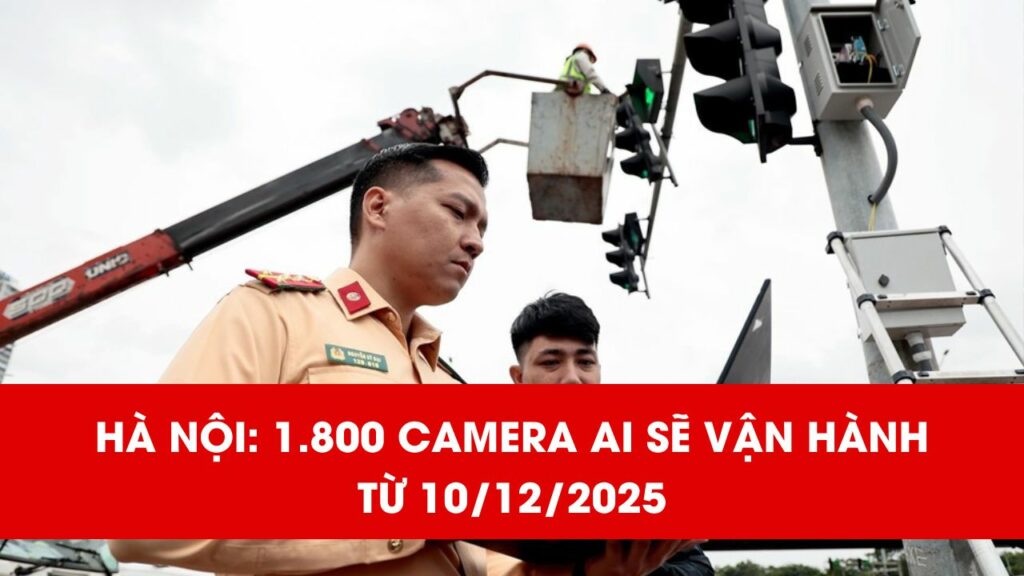 Hà Nội: Hơn 1.800 camera AI sẽ chính thức vận hành từ ngày 10/12/2025